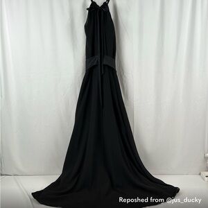 Christina Wu Black Halter Maxi Dress